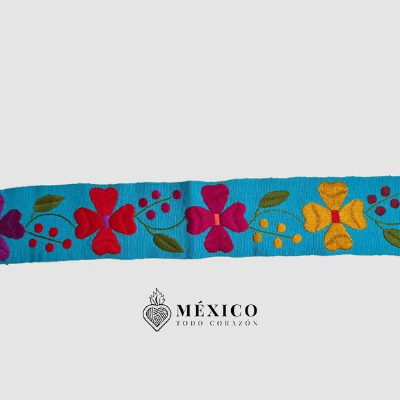 Mexican Folkloric belt day of the dead 5 de Mayo colorfull mexico todo corazon - Picture 4 of 4